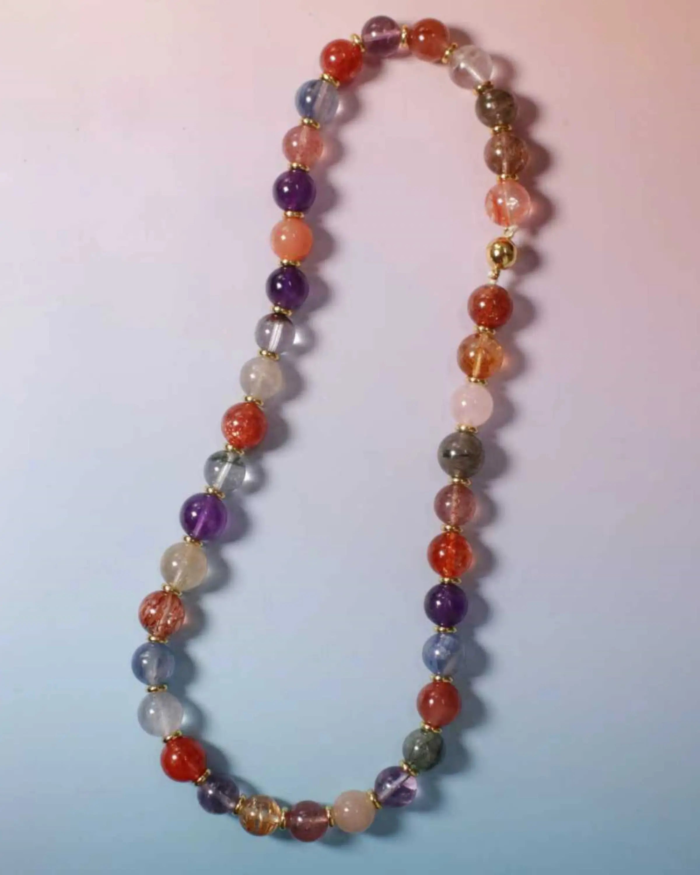 OEM/ODM/Wholesale Multi-Color Crystal Necklace | 50cm | Natural Crystal Beads