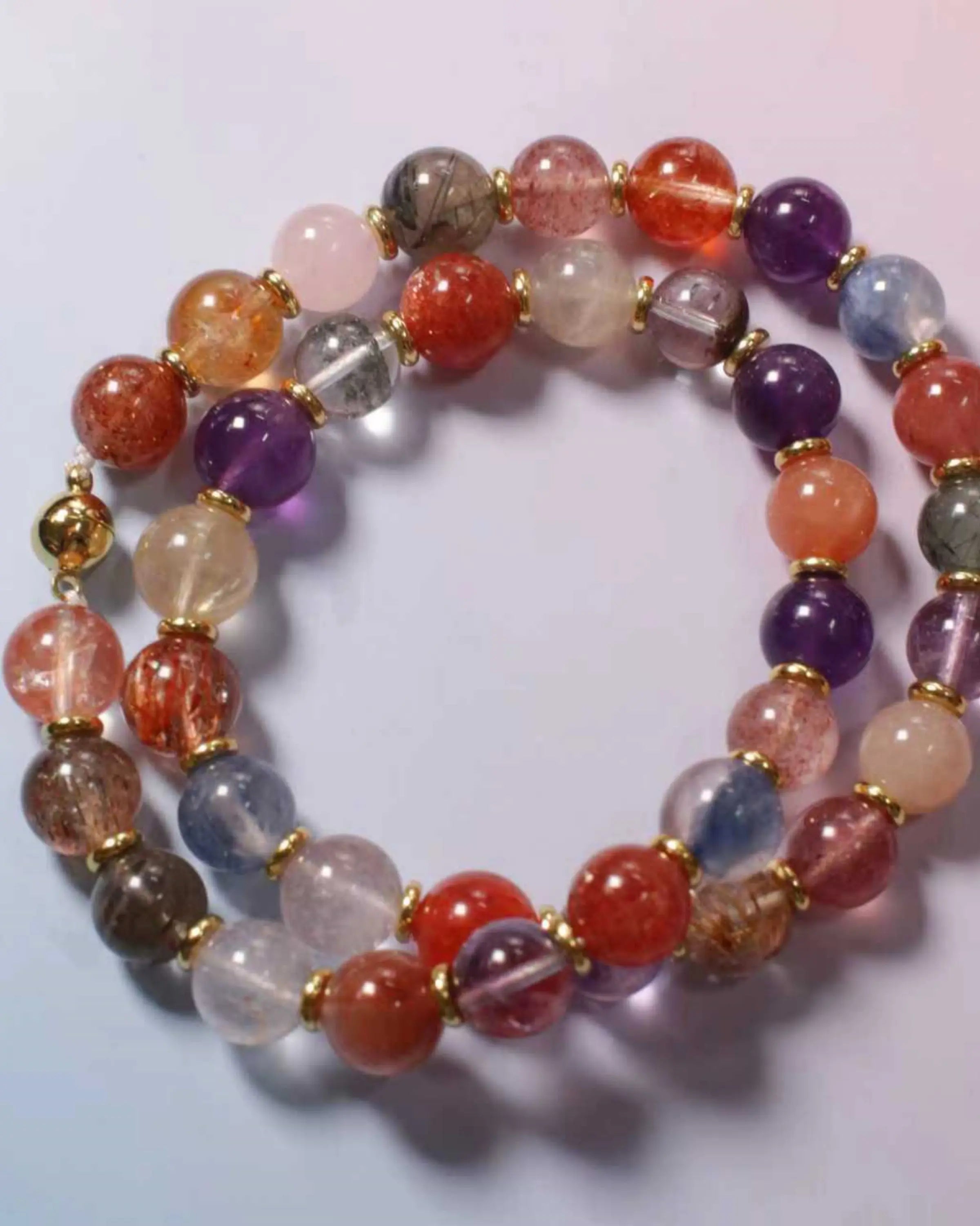 OEM/ODM/Wholesale Multi-Color Crystal Necklace | 50cm | Natural Crystal Beads