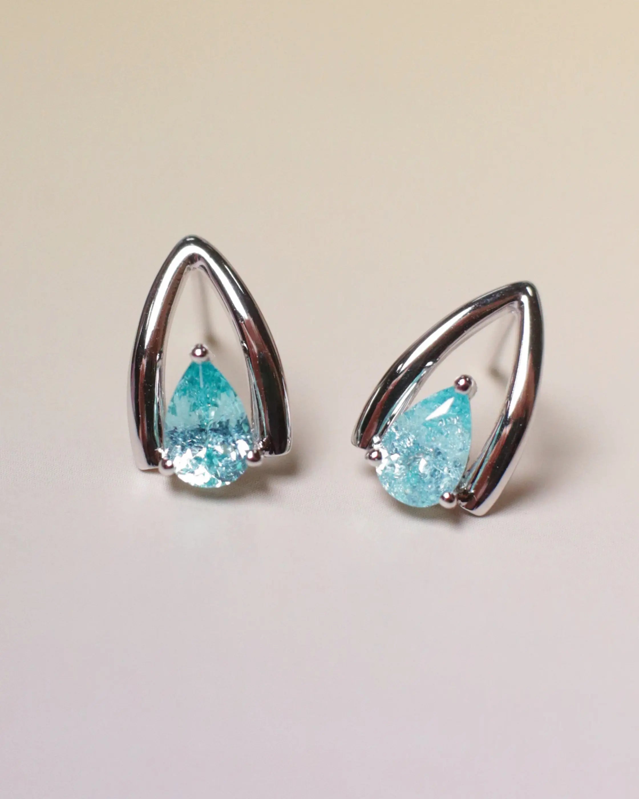 OEM/ODM/Wholesale Lab-Grown Gemstone Earrings Collection | 9K Gold | Paraiba & Padparadscha | 2g