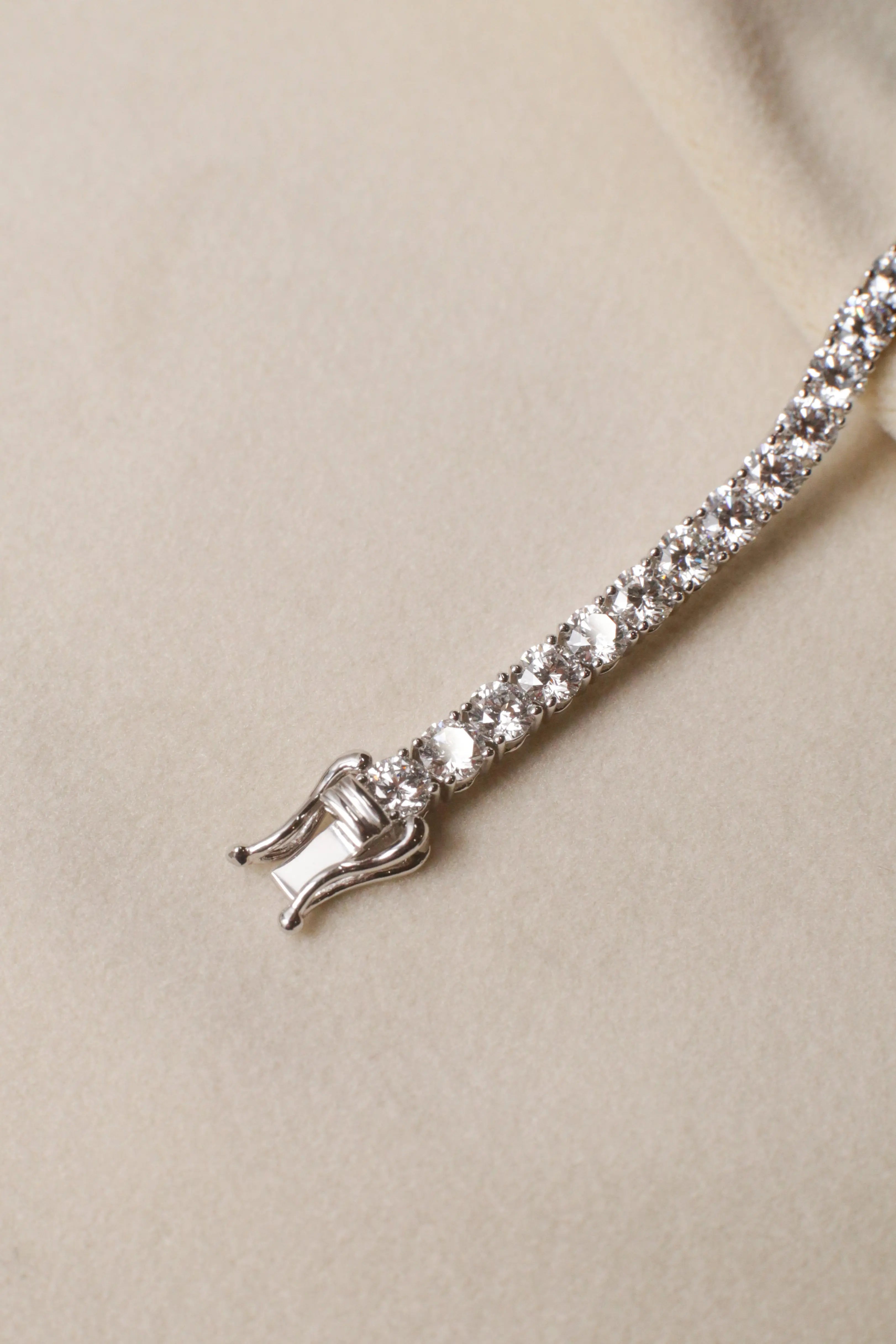 OEM/ODM/Wholesale Classic Lab-Grown Diamond Tennis Bracelet in 18K White Gold | 8.00ct | 14.2g | Timeless Luxury